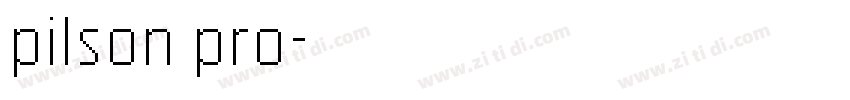 pilson pro字体转换